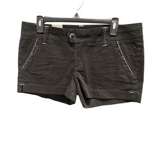 BKE Mollie Black Low Rise Slim Fit Shorts Womens 30 Buckle mall goth grunge